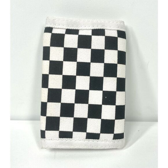Vans Off The Wall Slipped Trifold Wallet Classic Checkerboard Canvas Auto Close - Picture 2 of 4